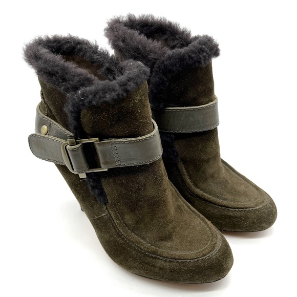 Joan & David booties Boot Forest Green Size 6.5 M 3.5“ - Picture 2 of 14